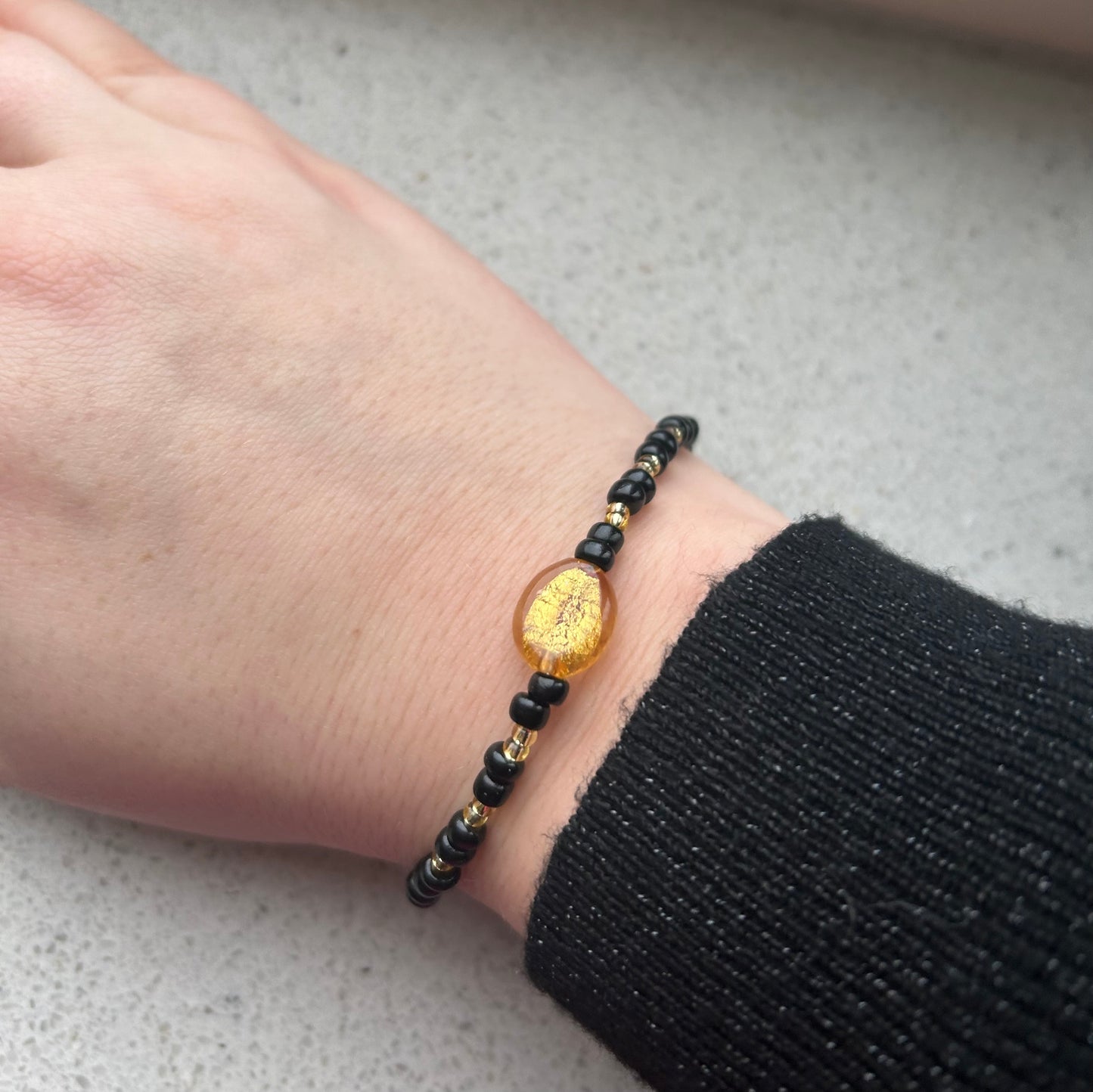 Bracelet golden glow black🖤✨