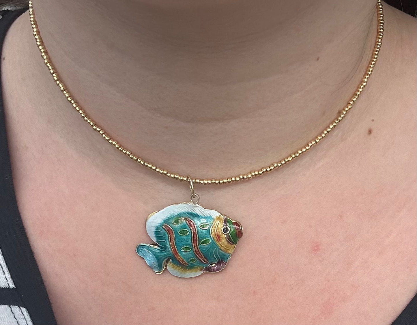 Necklace Colourful Fish Blue🐟✨