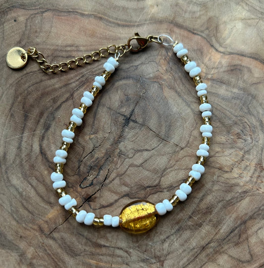 Bracelet golden glow white✨🤍