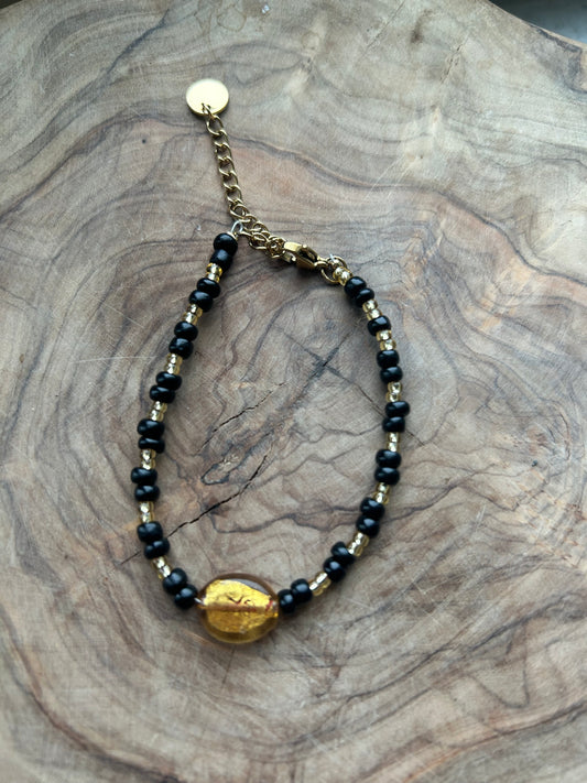 Bracelet golden glow black🖤✨