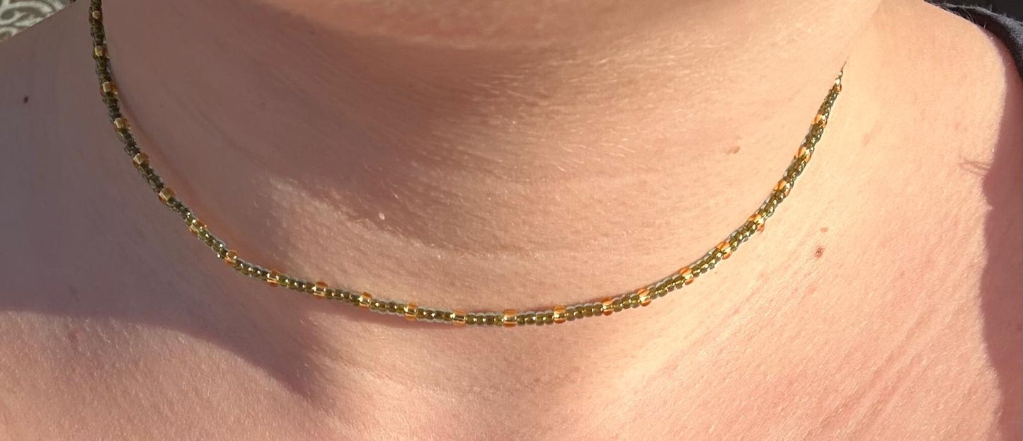 Necklace greenie golden💚✨⭐️