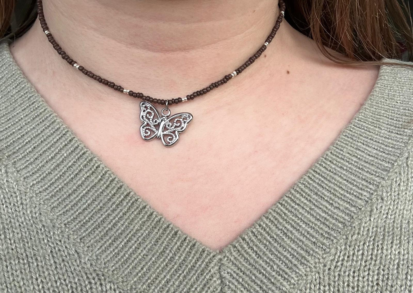 Necklace butterfly lover silver🦋