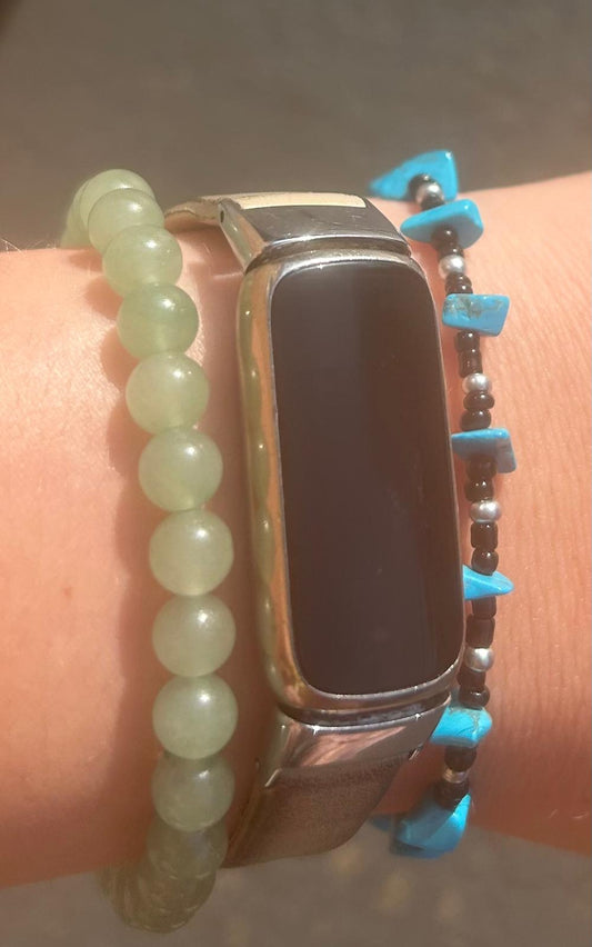 Bracelet twilight Turkoois🩶🖤🩵