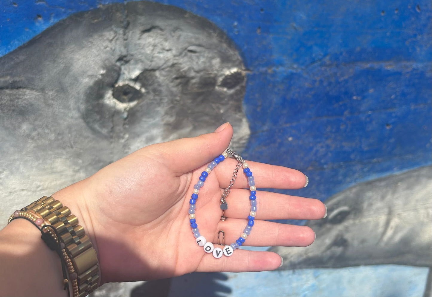 Bracelet blue love silver🩵💙