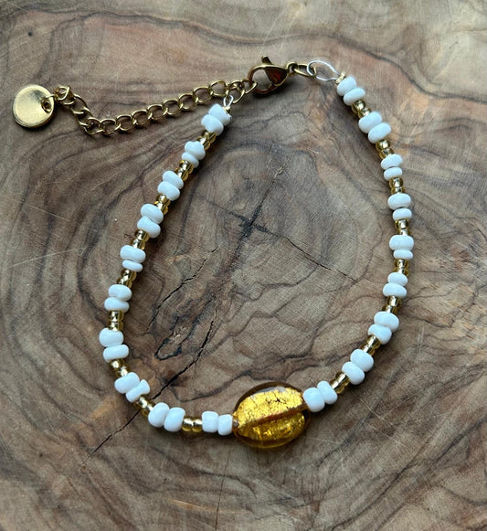 Bracelet golden shimmer white🤍✨