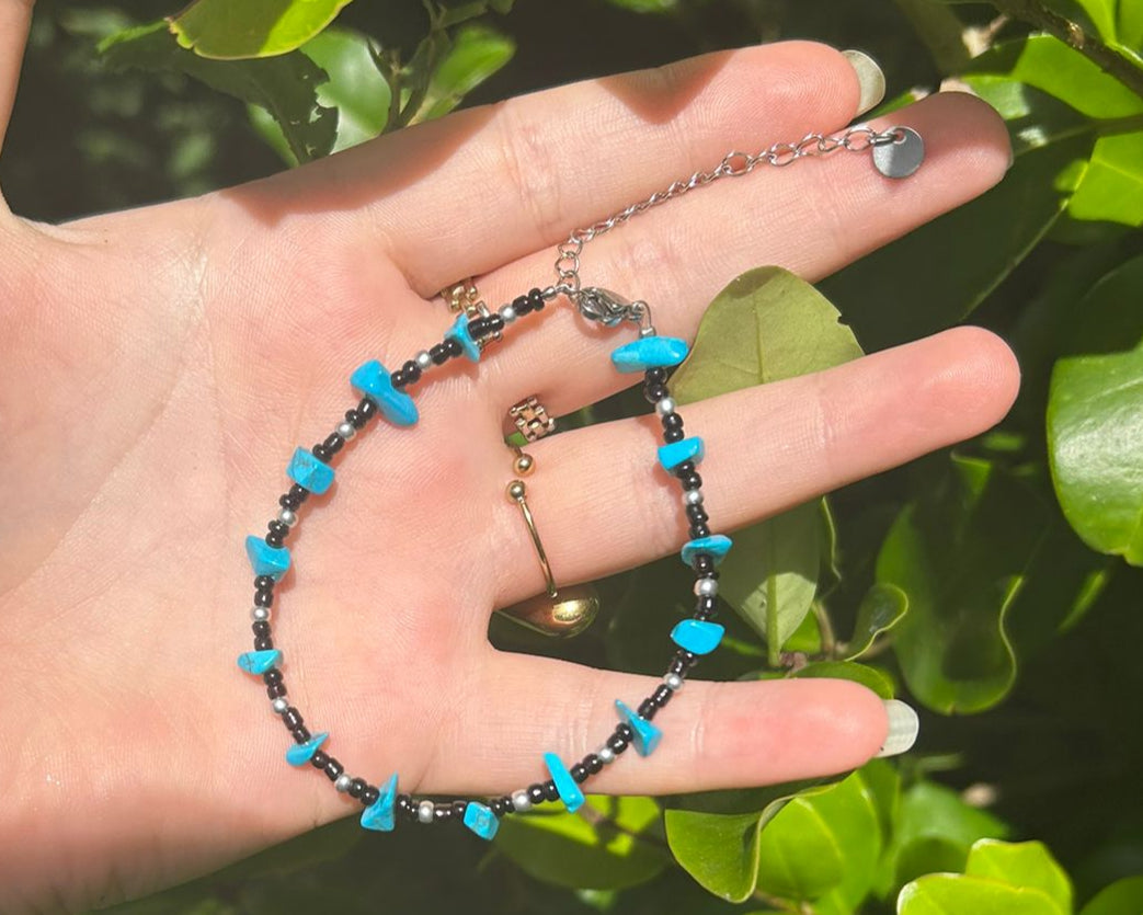 Bracelet twilight Turkoois🩶🖤🩵