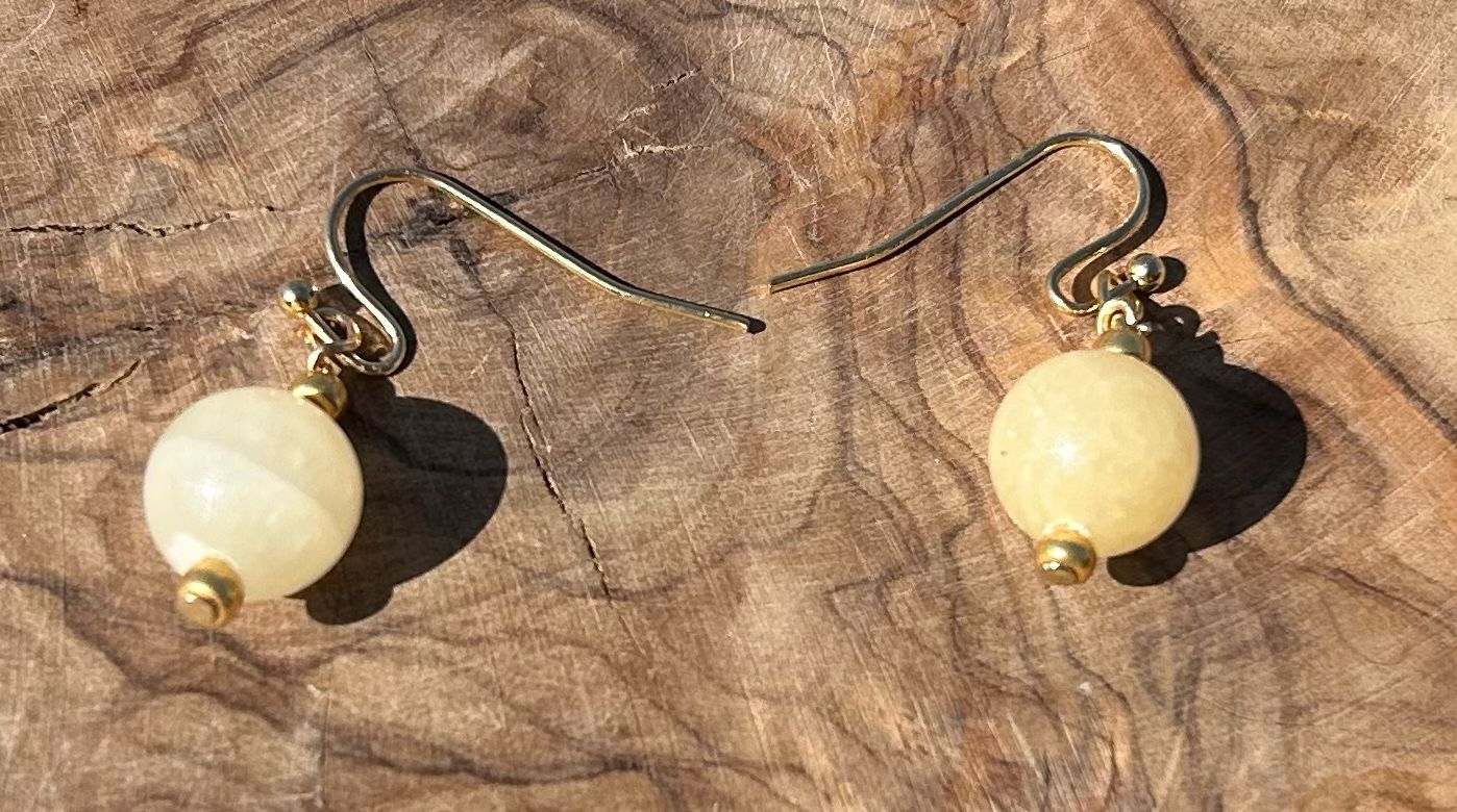 Earrings gem stone citrien gold💛✨