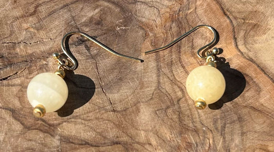 Earrings gem stone citrien gold💛✨