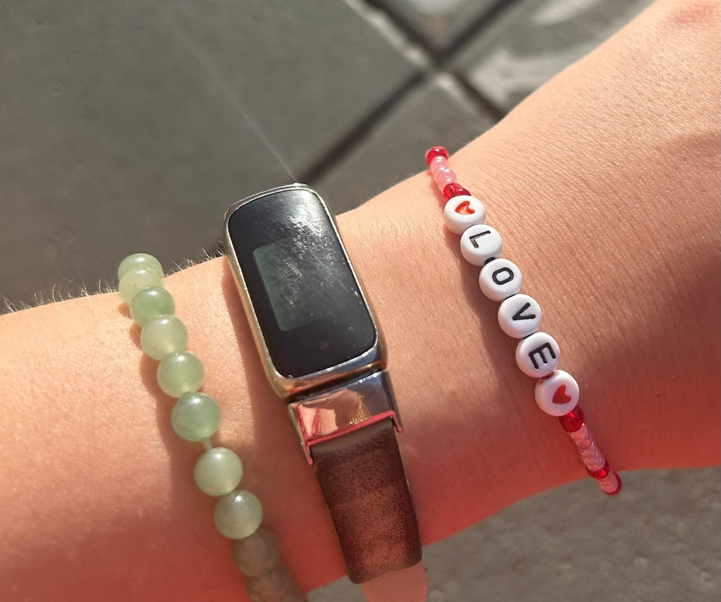 Bracelet lover silver🩶💗❤️