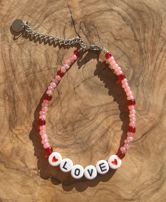 Bracelet lover silver🩶💗❤️