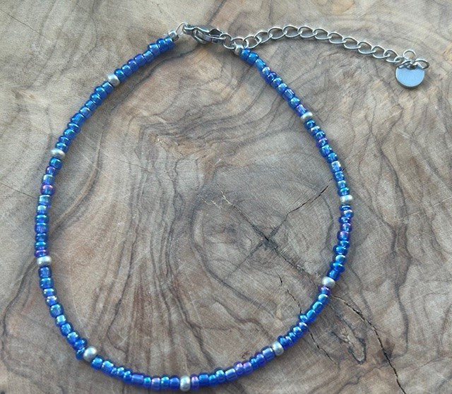 Bracelet blue goddess silver🦋🩶