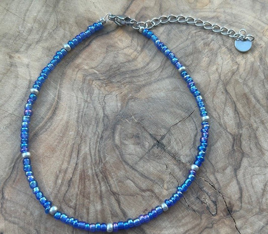 Bracelet blue goddess silver🦋🩶
