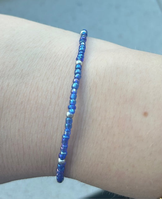 Bracelet blue goddess silver🦋🩶